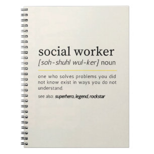 Caderno Espiral Trabalhador Social substantivo