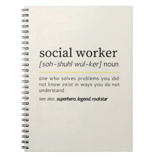 Caderno Espiral Trabalhador Social substantivo