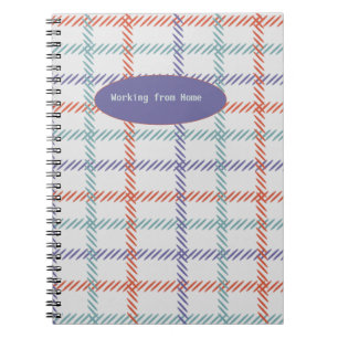 Caderno Espiral Trabalhando a partir do notebook doméstico