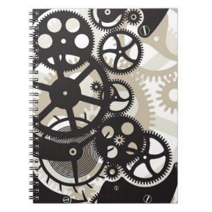 Caderno Espiral Trabalho das rodas da roda denteada