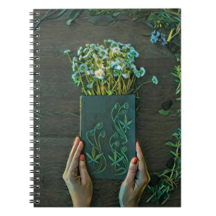 Caderno Espiral Trabalho de arte da biblioteca Vintage