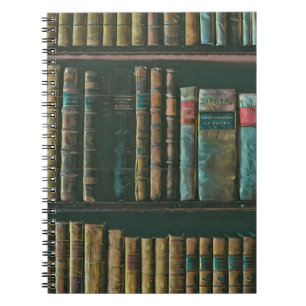 Caderno Espiral Trabalho de arte de amante de biblioteca