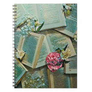 Caderno Espiral Trabalho de arte de amante de livros