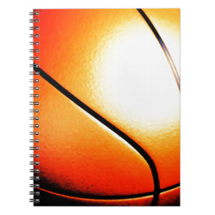 Caderno Espiral Trabalho de arte de basquetebol