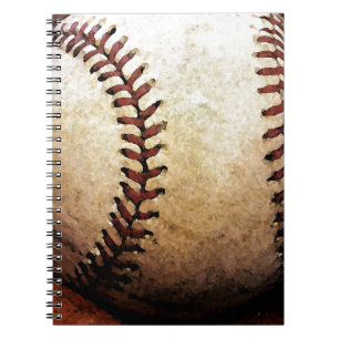Caderno Espiral Trabalho de arte de beisebol