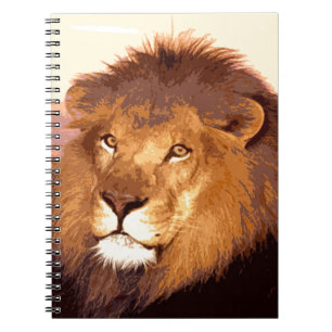 Caderno Espiral Trabalho de arte de leão