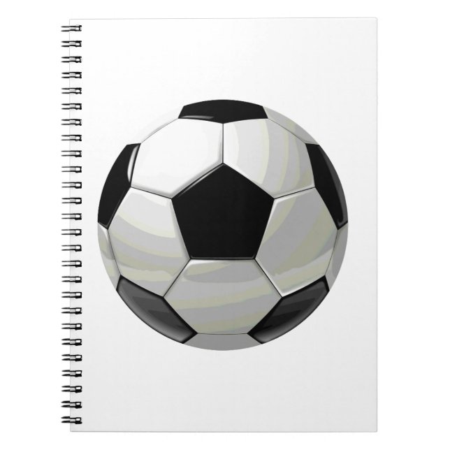 Caderno Espiral Trabalho de arte único do futebol (Frente)