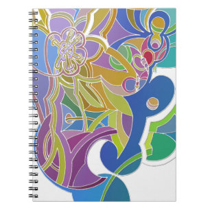 Caderno Espiral Trabalho de arte Whimsical