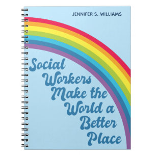 Caderno Espiral Trabalho Social Inspirador Personalizado