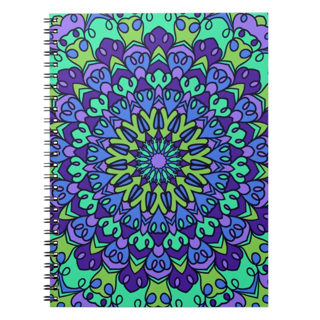 Caderno Espiral Traço Geométrico de Trendy Vintage (Frente)