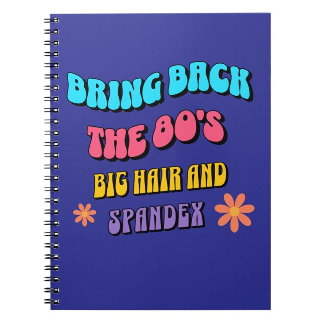 Caderno Espiral Traga de volta os anos 80 (Frente)