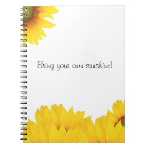 Caderno Espiral Traga seus próprios girassóis