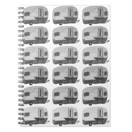 Caderno Espiral Trailer preto branco-branco do campo Vintage