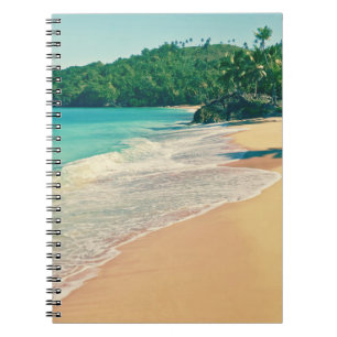 Caderno Espiral Tranquil Tropical Island Beach