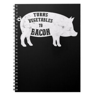 Caderno Espiral Transforma Legumes Em Bacon   Amantes Engraçados d