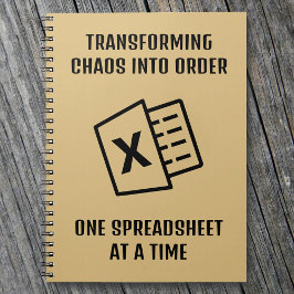 Caderno Espiral Transformando Caos em Ordem Citação Divertida