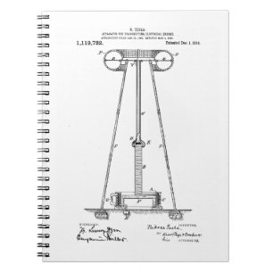 Caderno Espiral Transmissão Pantent US1119732 da energia de Nikol