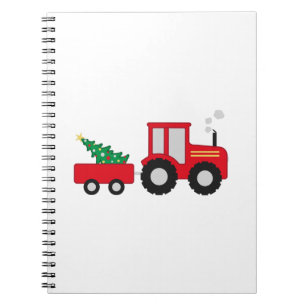 Caderno Espiral Trator de Natal
