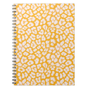 Caderno Espiral Travesseiro decorativo branco abstrato-leopardo