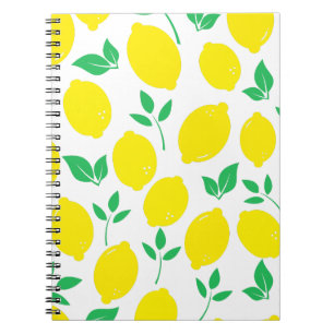 Caderno Espiral Travesseiro decorativo de Padrão de Fruta de Limão