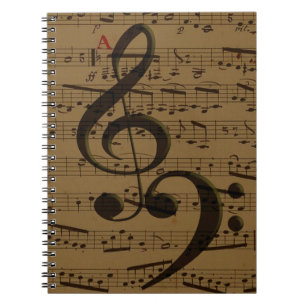 Caderno Espiral Treble Clef Bass
