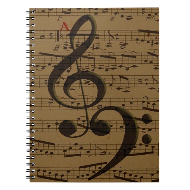 Caderno Espiral Treble Clef Bass (Frente)