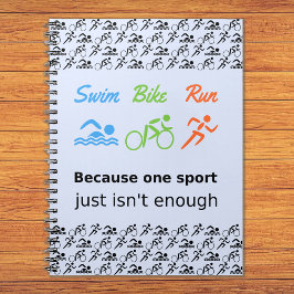 Caderno Espiral Trecho de triathlon com bicicleta de natação