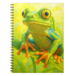 Caderno Espiral Tree Frog Notebook | Colorful Frog Art Journal