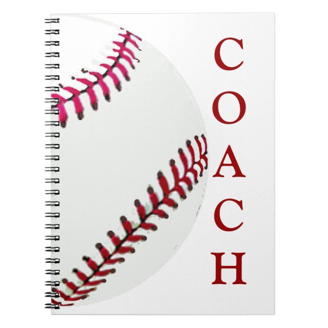 Caderno Espiral Treinador de basebol (Frente)