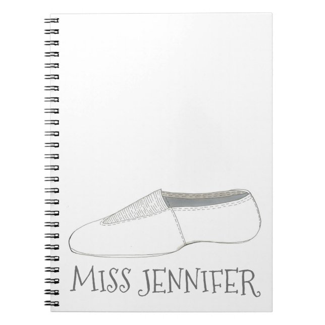 Caderno Espiral Treinador de dança personalizado treinador de giná (Frente)