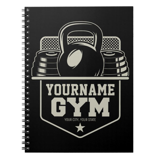 Caderno Espiral Treinador Personalizado de Malhação GYM Kettlebell (Frente)