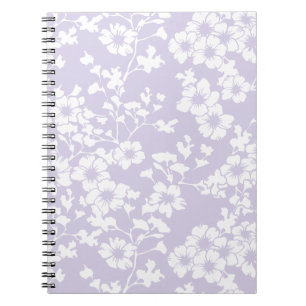 Caderno Espiral Trellis Floral - Lavanda Desbotada