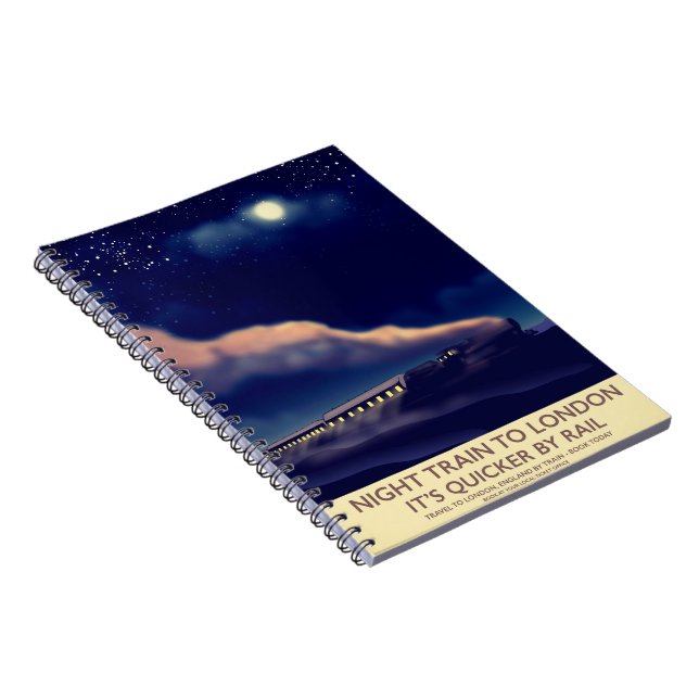 Caderno Espiral Trem Noturno Para Londres. (Lado Direito)