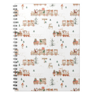 Caderno Espiral Trem polar - Elfos ajudantes do Papai Noel Felizes