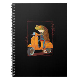 Caderno Espiral Tremonha Scooter Cogumelo Academia Goblincore