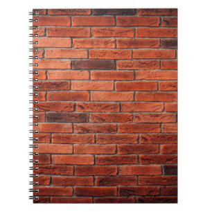 Caderno Espiral Tremor de textura de tijolos vermelhos, tijolo de