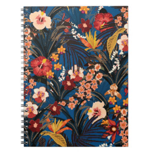 Caderno Espiral Trendência de verão tropical com selva profunda