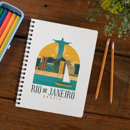 Caderno Espiral Trendy Brasil Cidade do Rio de Janeiro Vintage