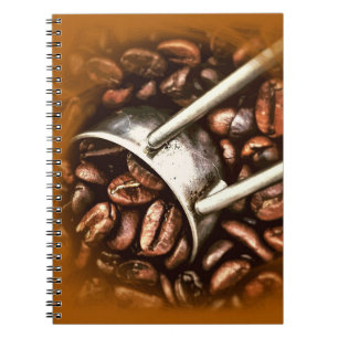 Caderno Espiral Trendy Elegante Café Beans Moderno Design Legal