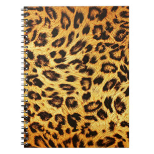 Caderno Espiral Trendy Leopard: Padrão de Design da pele.