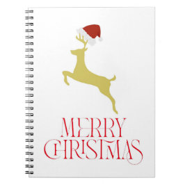 Caderno Espiral Trendy red Christmas print