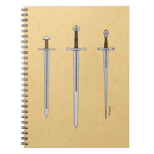 Caderno Espiral Três Espadas Medievais 2016