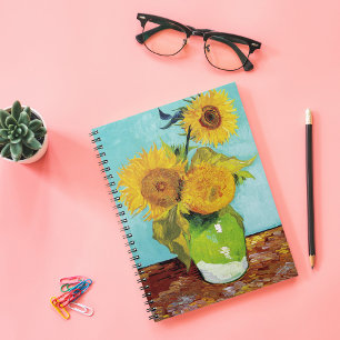 Caderno Espiral Três girassóis Vincent van Gogh