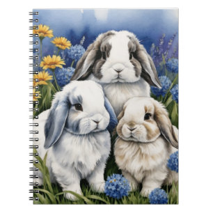 Caderno Espiral Três Pequenos Coelhos De Coelhinhos