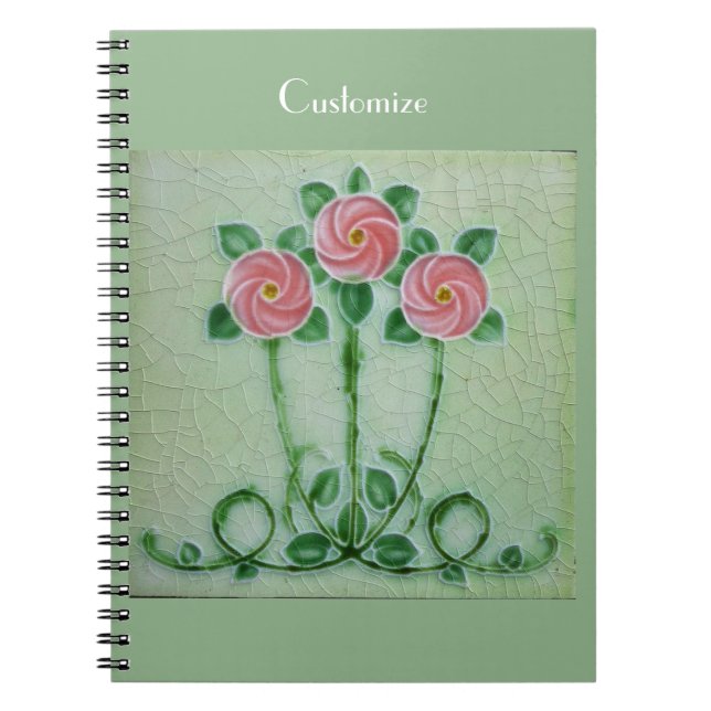 Caderno Espiral Três Rosas Rosa Thunder_Cove (Frente)