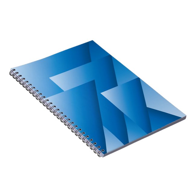 Caderno Espiral Triângulos azuis (Lado Direito)