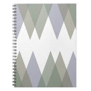 Caderno Espiral Triângulos Khaki