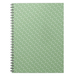 Caderno Espiral Triângulos Minúsculos em Sage Poeirento Minimalist
