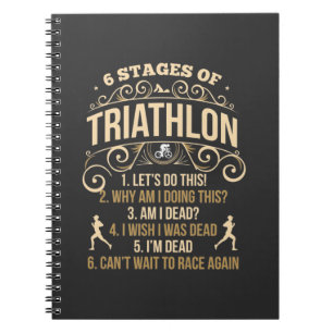 Caderno Espiral Triathlon Engraçado Crazy Triathlete