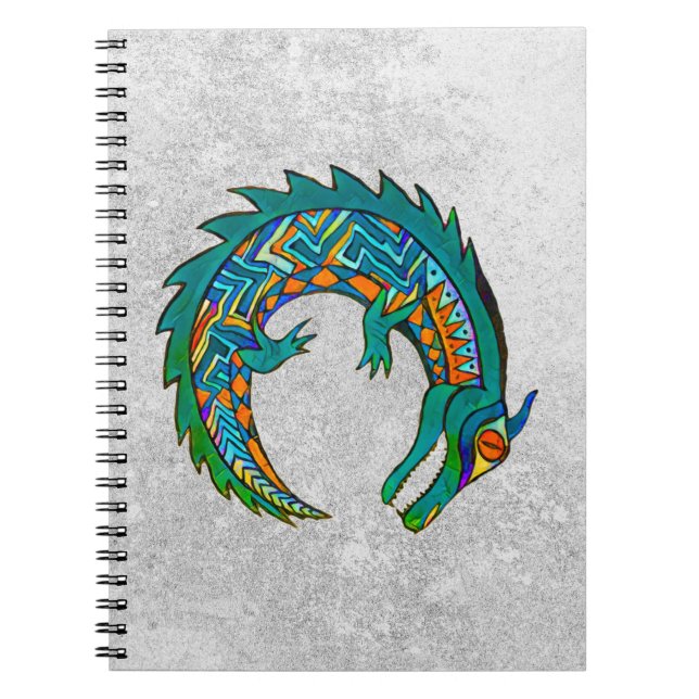 Caderno Espiral Tribal Alligator Art (Frente)